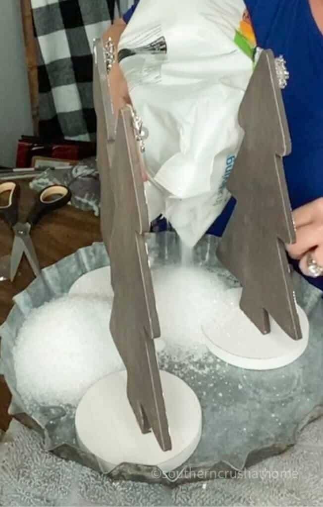 pouring epsom salt for display