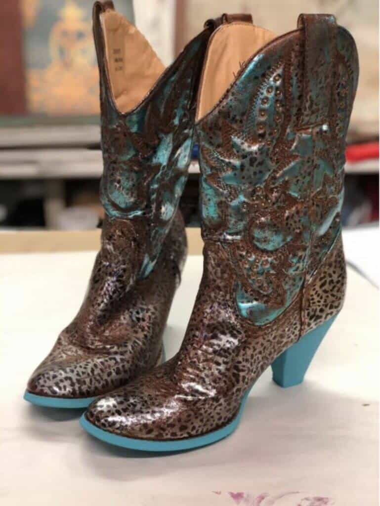 Designer Foil Finish boots