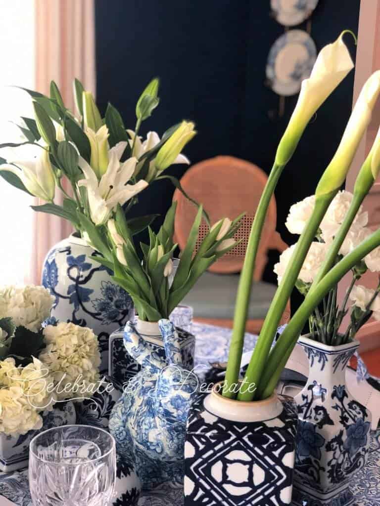 White-flowers-in-blue-porcelains