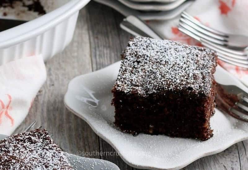 Close up of Chocolate Zucchini Cake