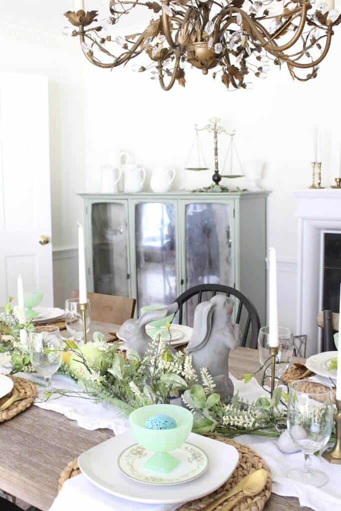 pastel Easter tablescape