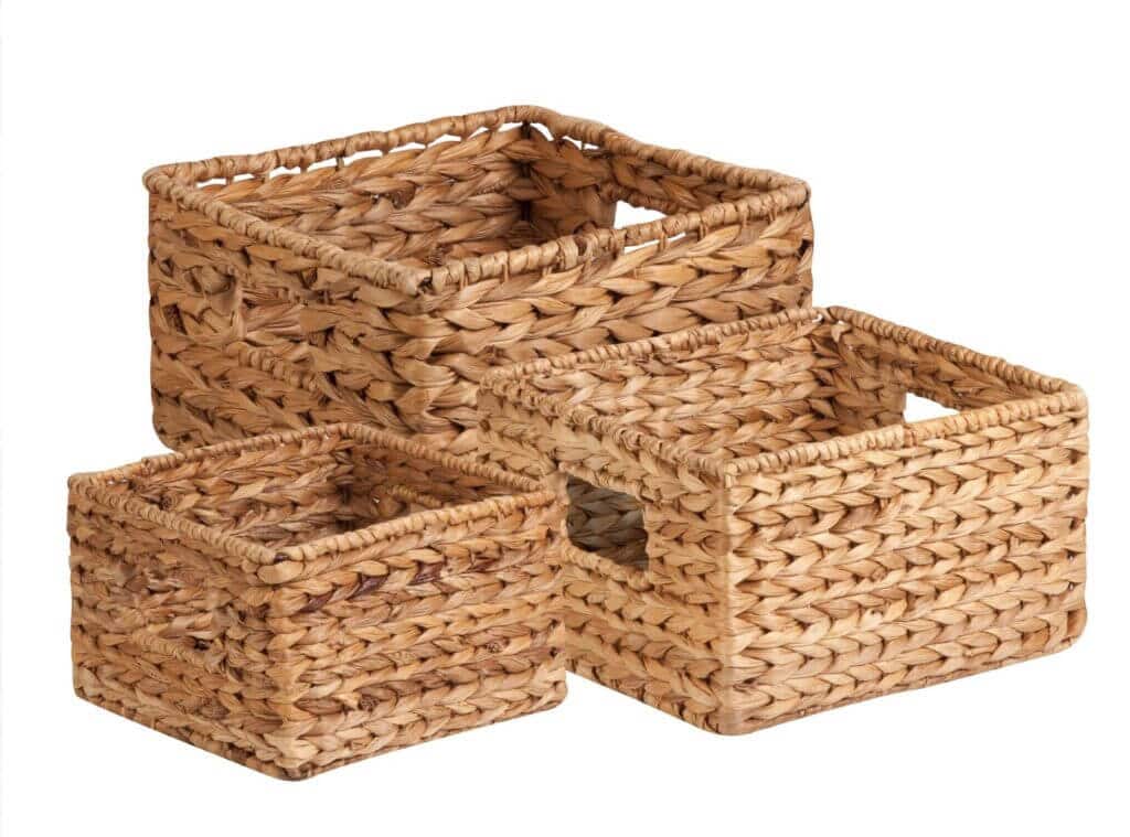trio of storage baskets
