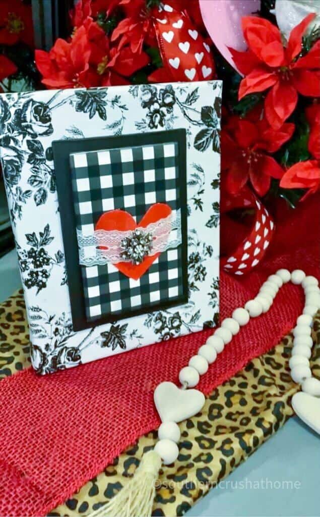 styled image of black and white valentines diy