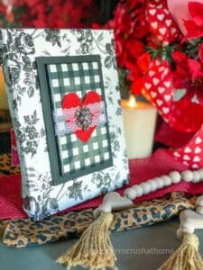 styled view of canvas valentines diy decor