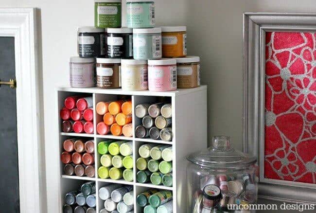 How to make a craft paint organizer using inexpensive dollar tree