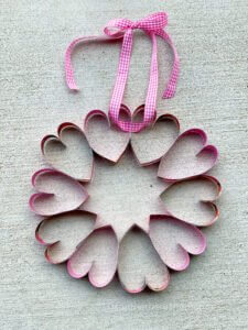 Final paper heart wreath