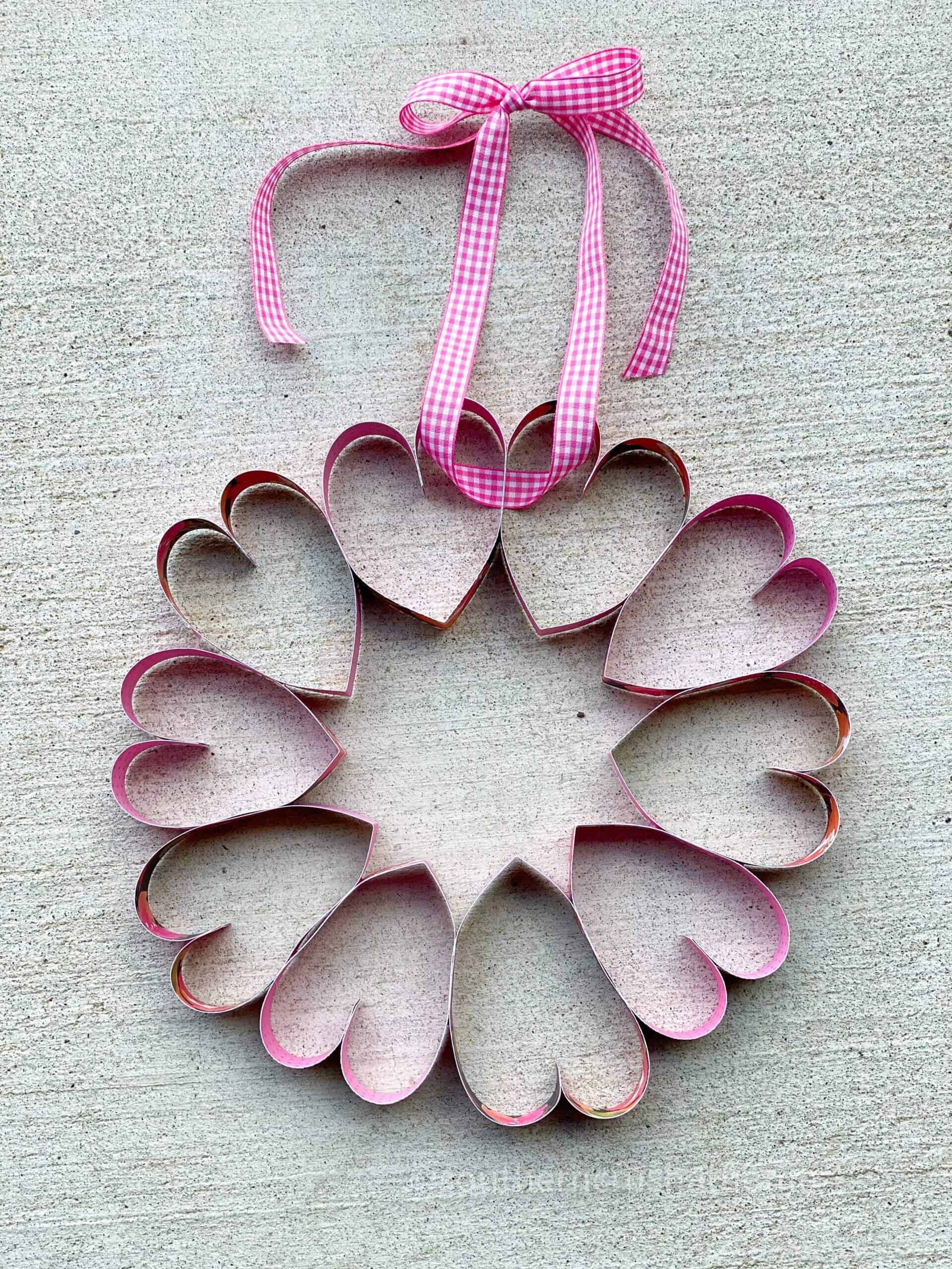 How to Make a Paper Heart Wreath Southern Crush at Home