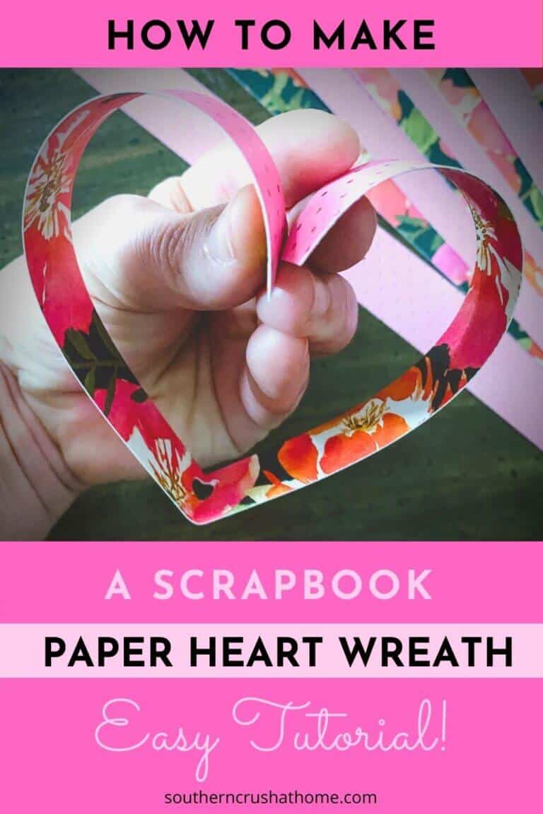 How to Make a Paper Heart Wreath - Southern Crush at Home