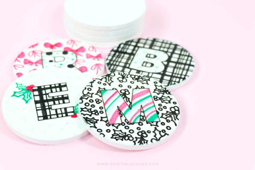 Cute Custom-Coasters made with Cricut