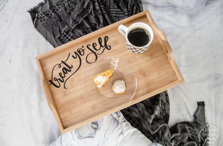 diy wood serving tray with cricut