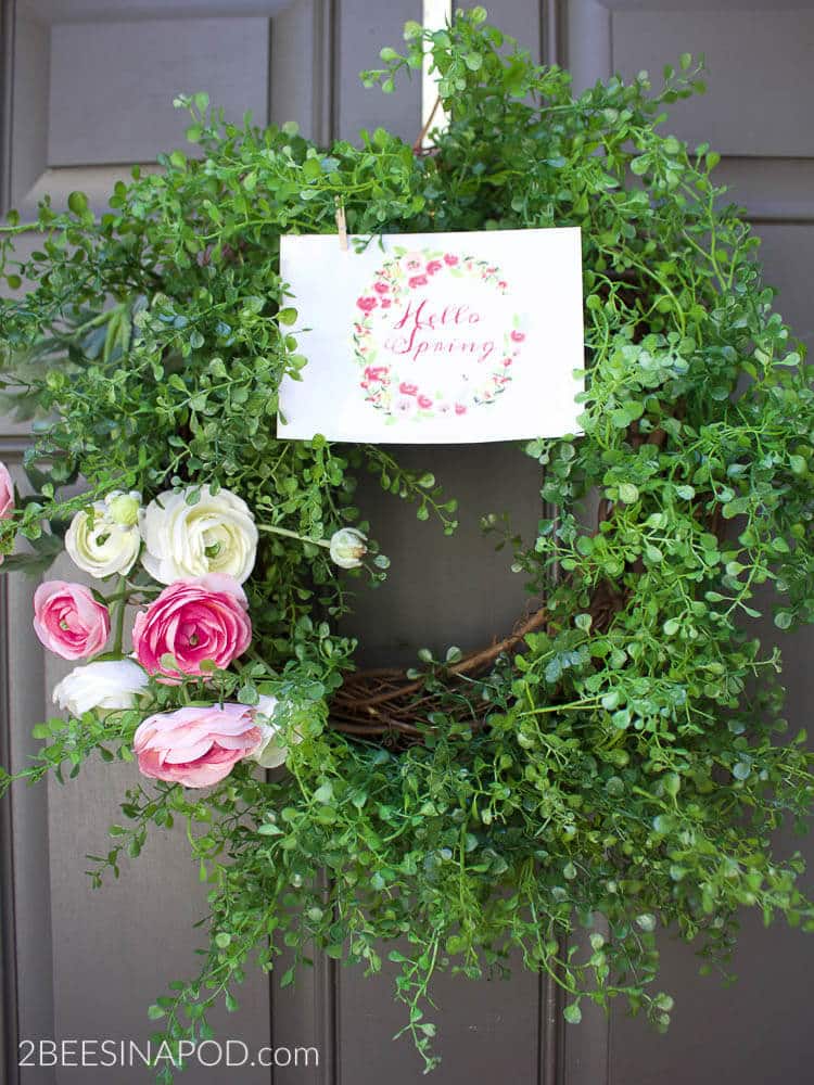 diy ranunculus spring wreath