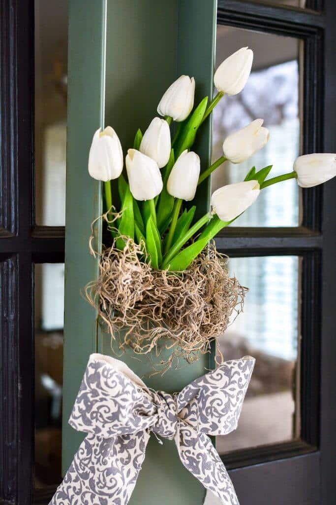 vintage safety deposit box spring wreath