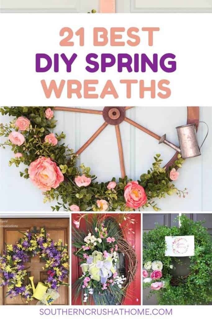 21 best diy spring wreaths pin collage
