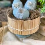 BOHO Dollar Tree Easter decor on table