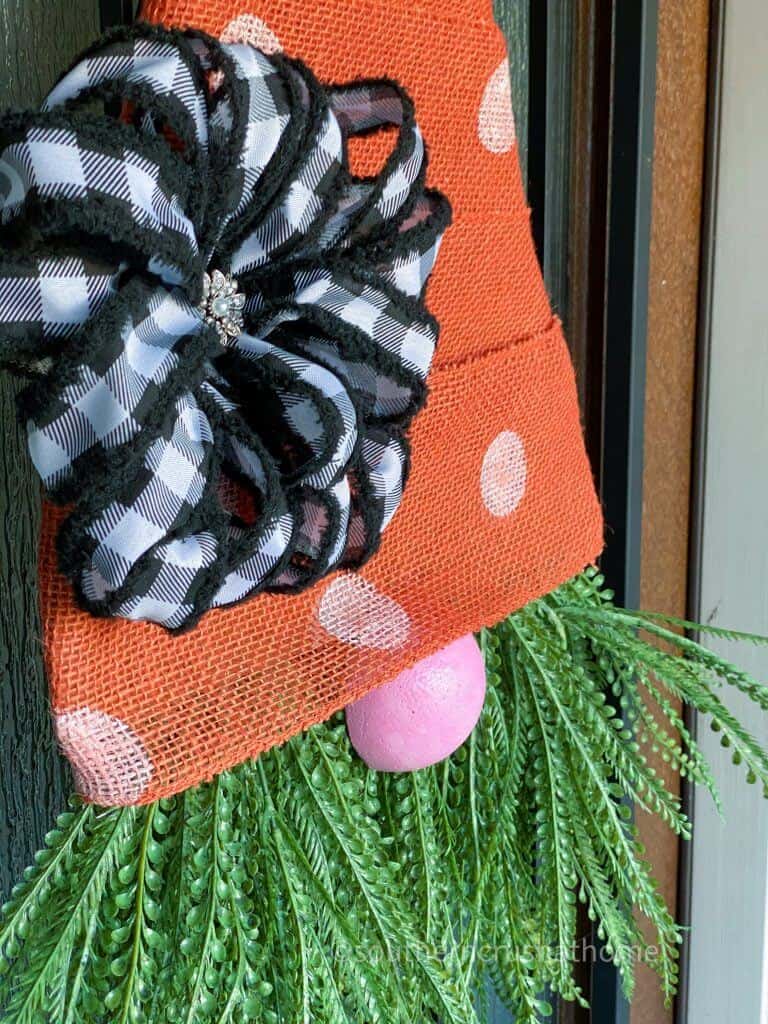 Burlap Carrot Gnome Door Decor