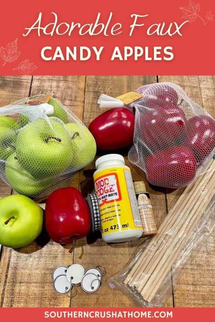 faux candy apple supplies