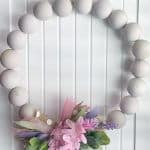 Dollar Tree Farmhouse Ping Pong Ball Wreath Final Styled