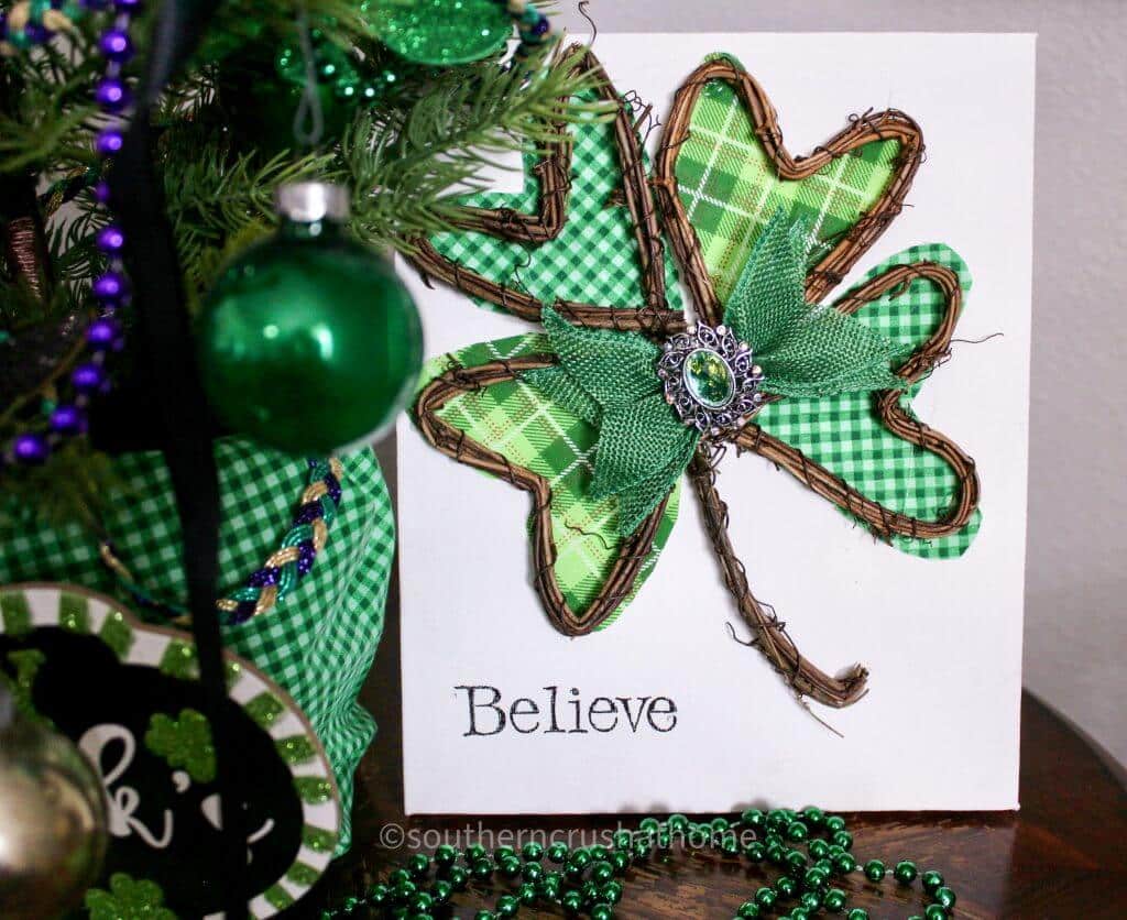 st patricks day shamrock canvas