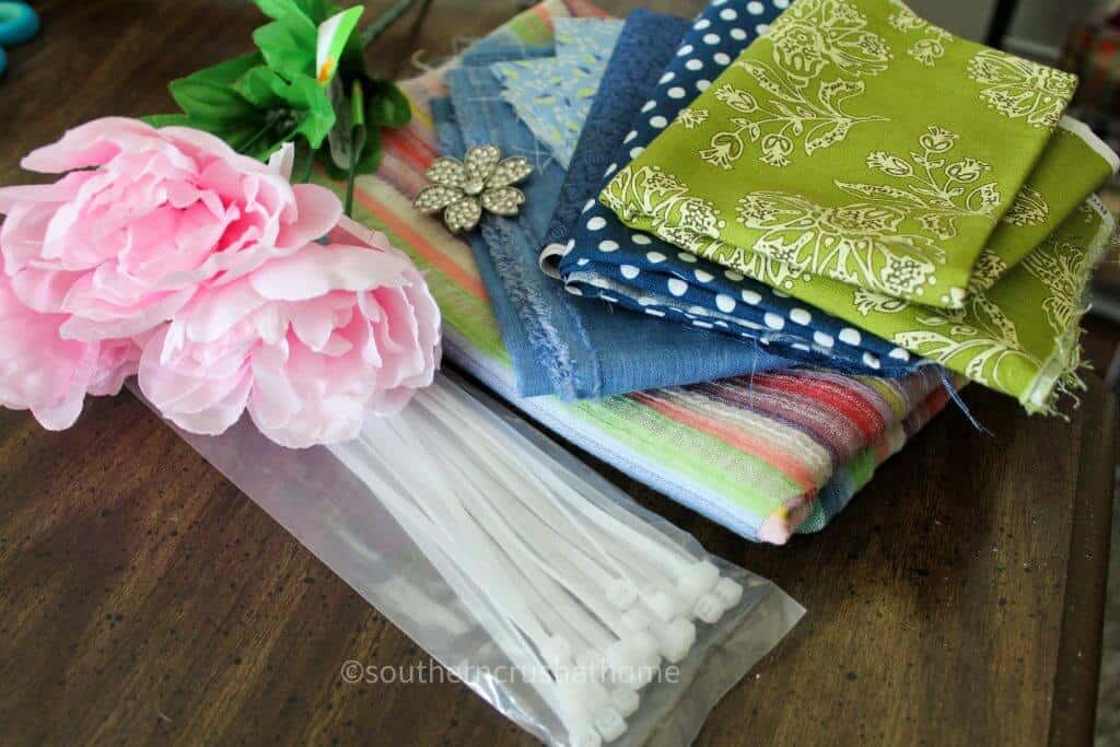 messy bow pillow wrap diy supplies