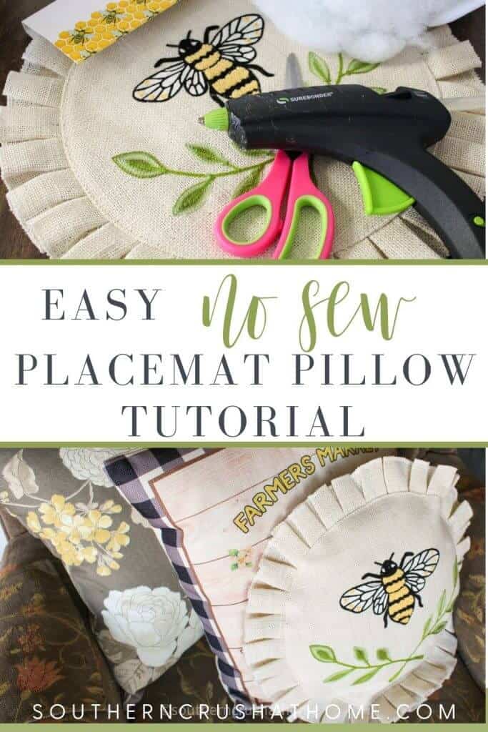 Placemat Pillow PIN  supplies and final