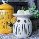 Rae Dunn inspired bumblebee diy spring wax warmer