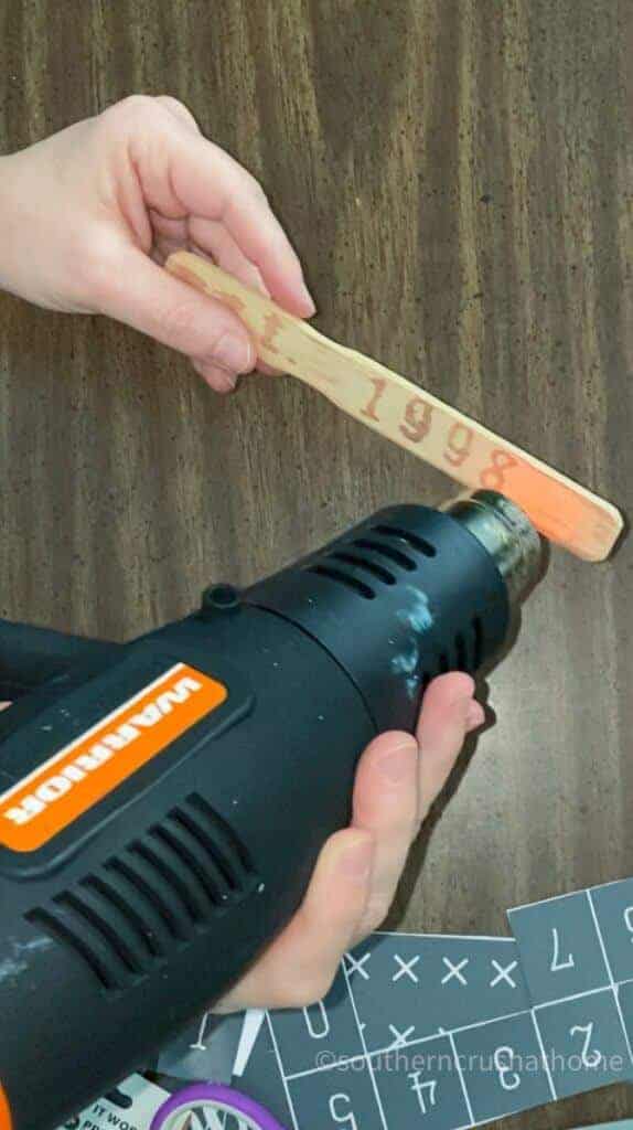 using heat gun on wood 