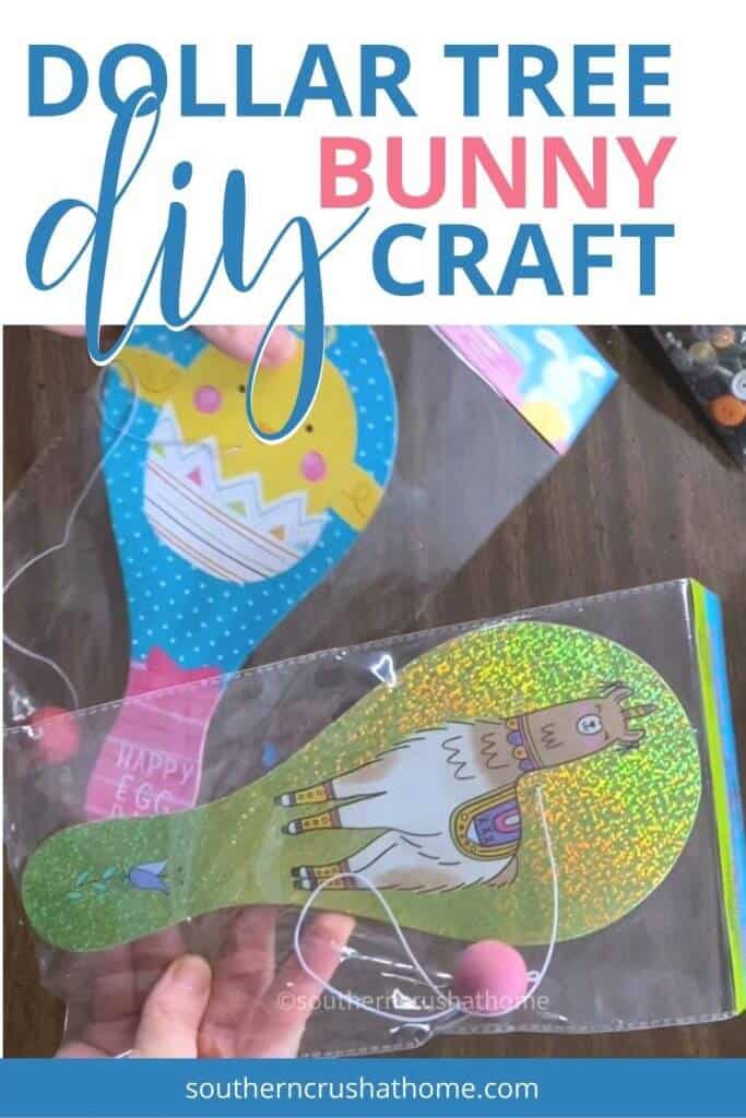 dollar tree paddle ball easter craft supplies