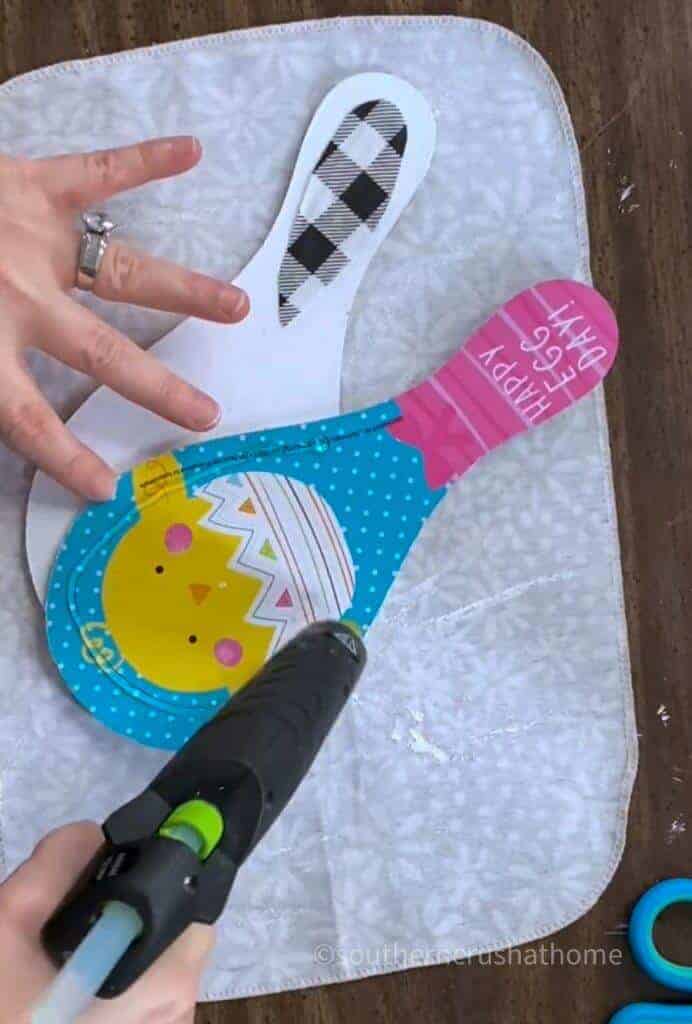 using hot glue on dollar tree paddle ball