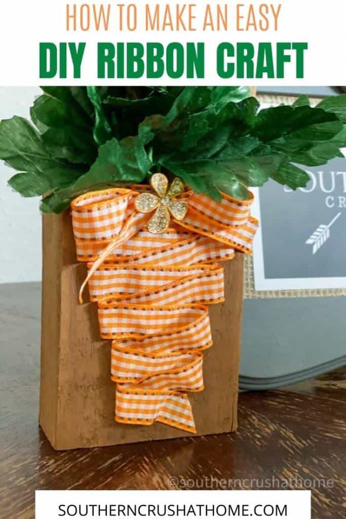 Easy Ribbon Craft DIY with text overlay pin image