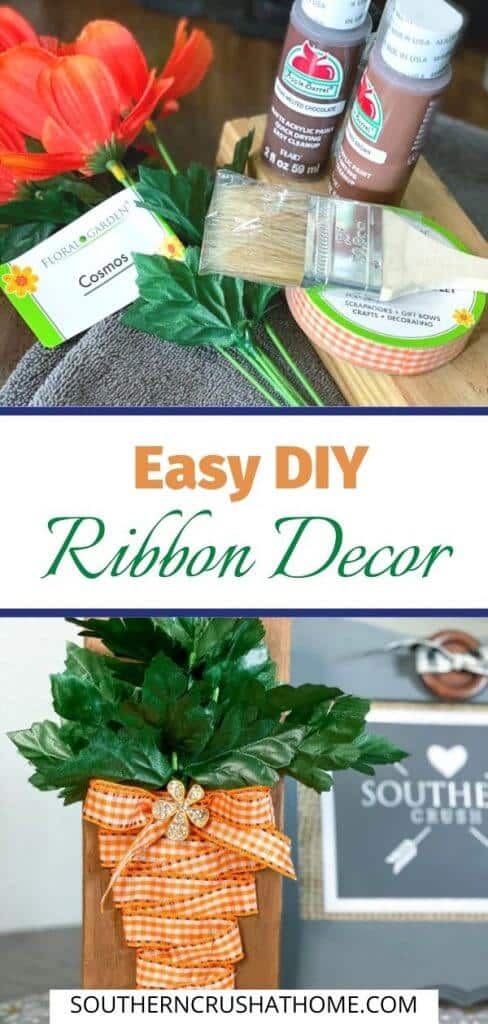 easy ribbon craft diy with text overlay pin collage