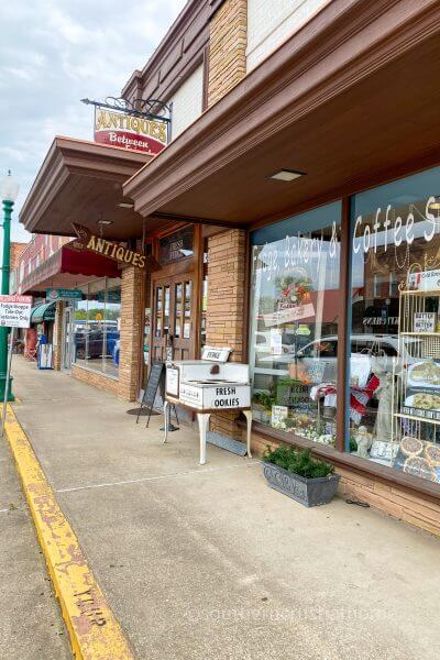downtown shopping and bakery