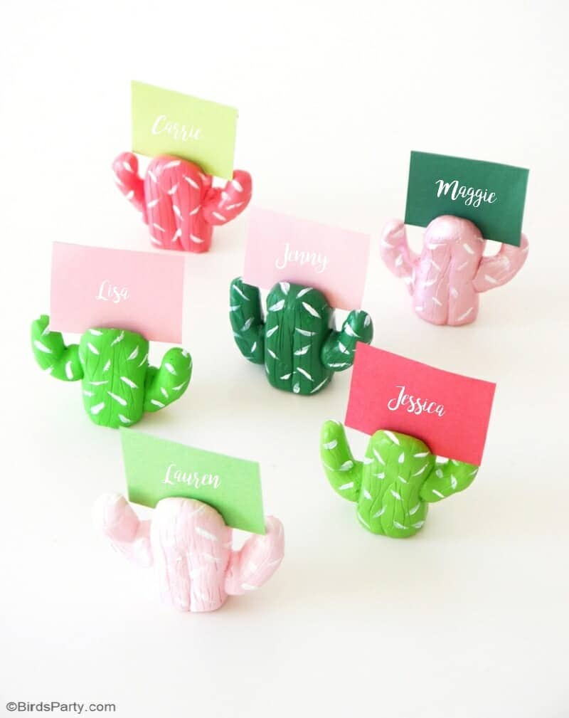 diy cactus place cards