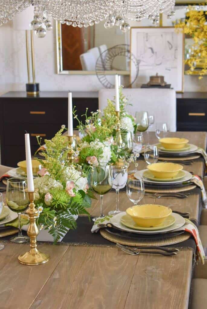 bold spring tablescape