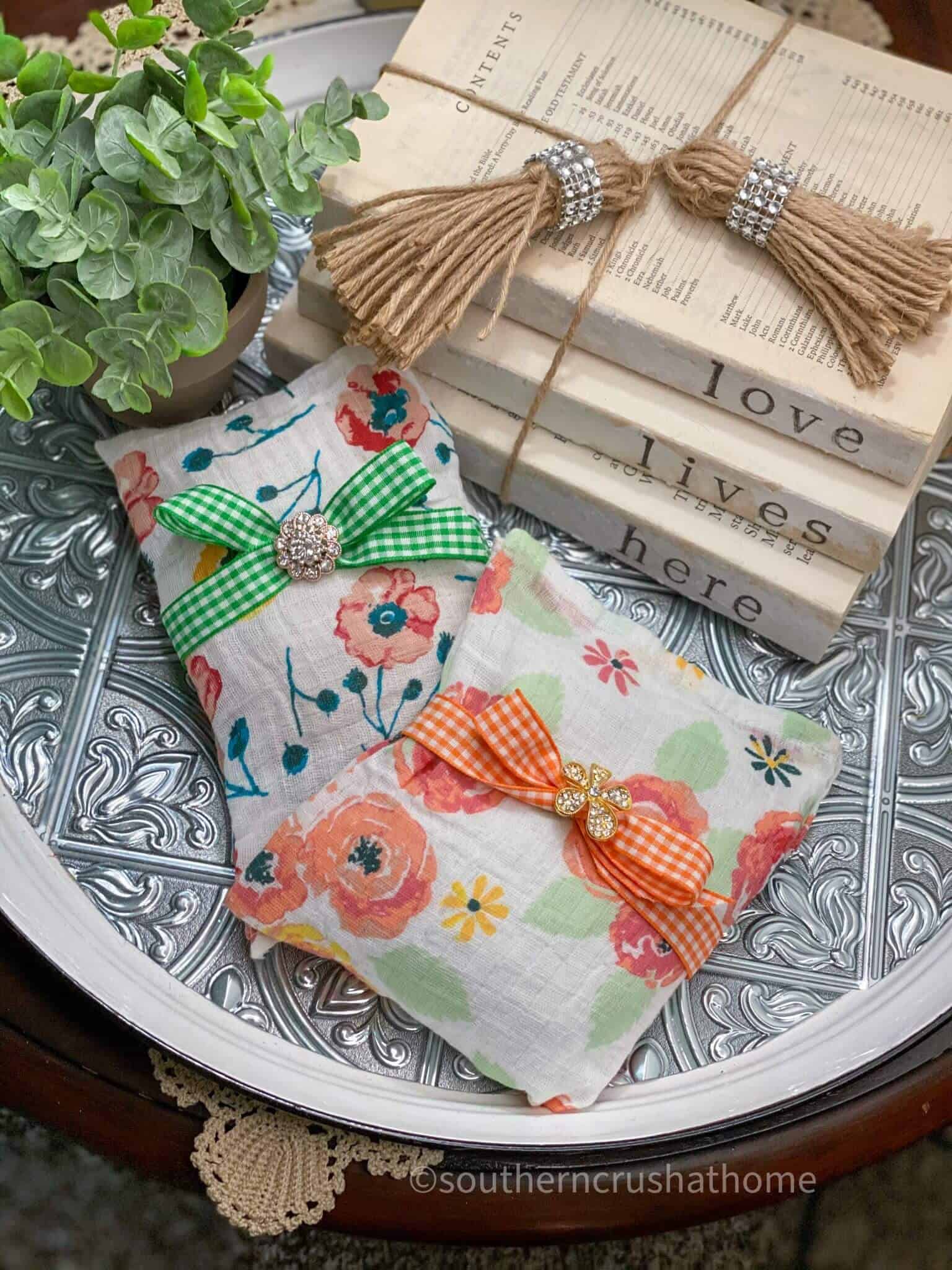 How To Make Pretty Scented Sachets (using Swaddle Blankets)