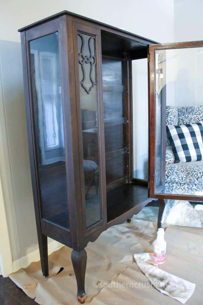 vintage cabinet upcycle before makeover