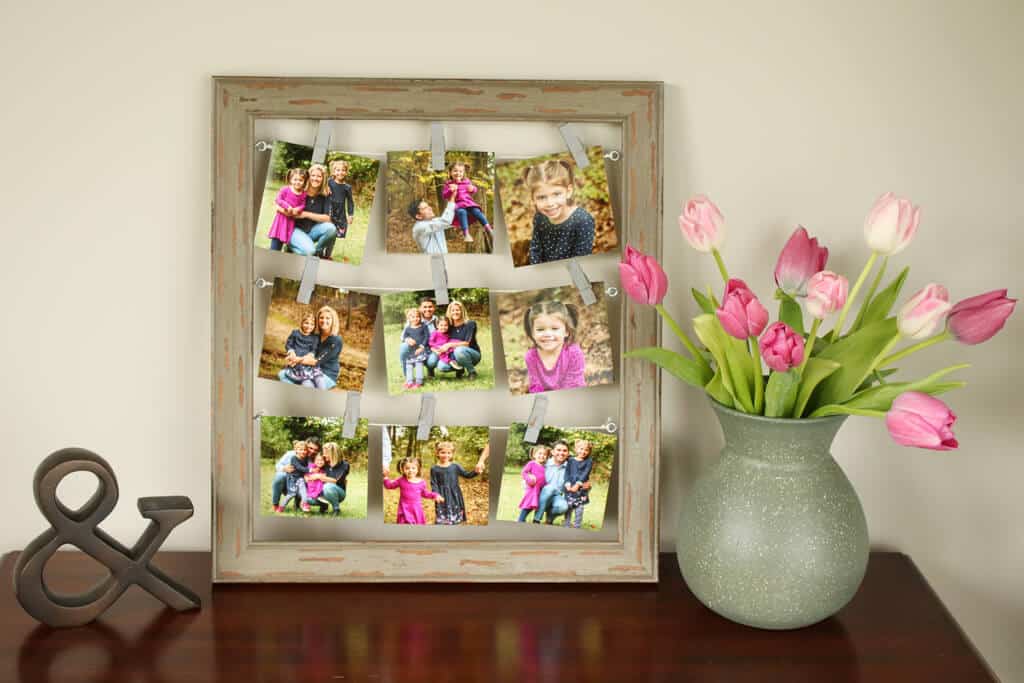 diy clothespin picture holder