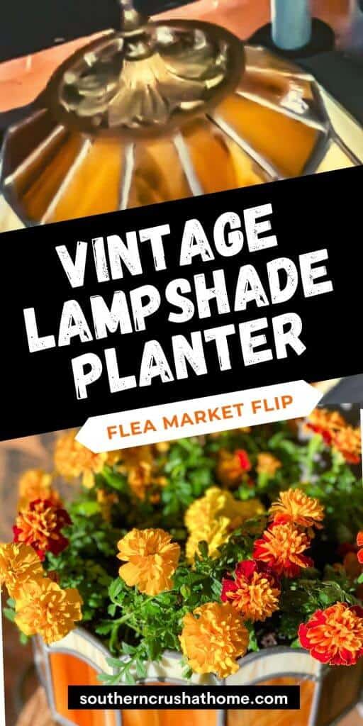 vintage lampshade planter PIN