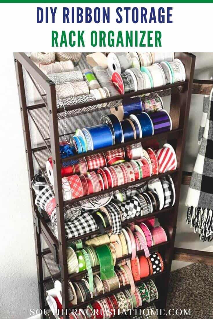 Learn How to Make a Ribbon Storage Tree Stand Shelf Tutorial, Ribbon Storage  DIY, Ribbon Storage Tutorial, Ribbon Craft Storage Ideas DIY 