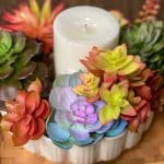 Faux Succulent Candle Ring