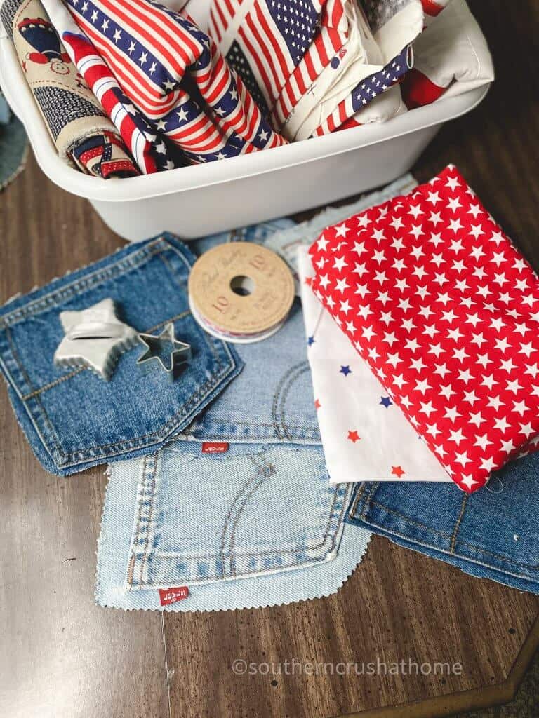 jean pocket patriotic banner supplies