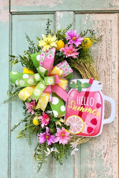 summer lemonade wreath
