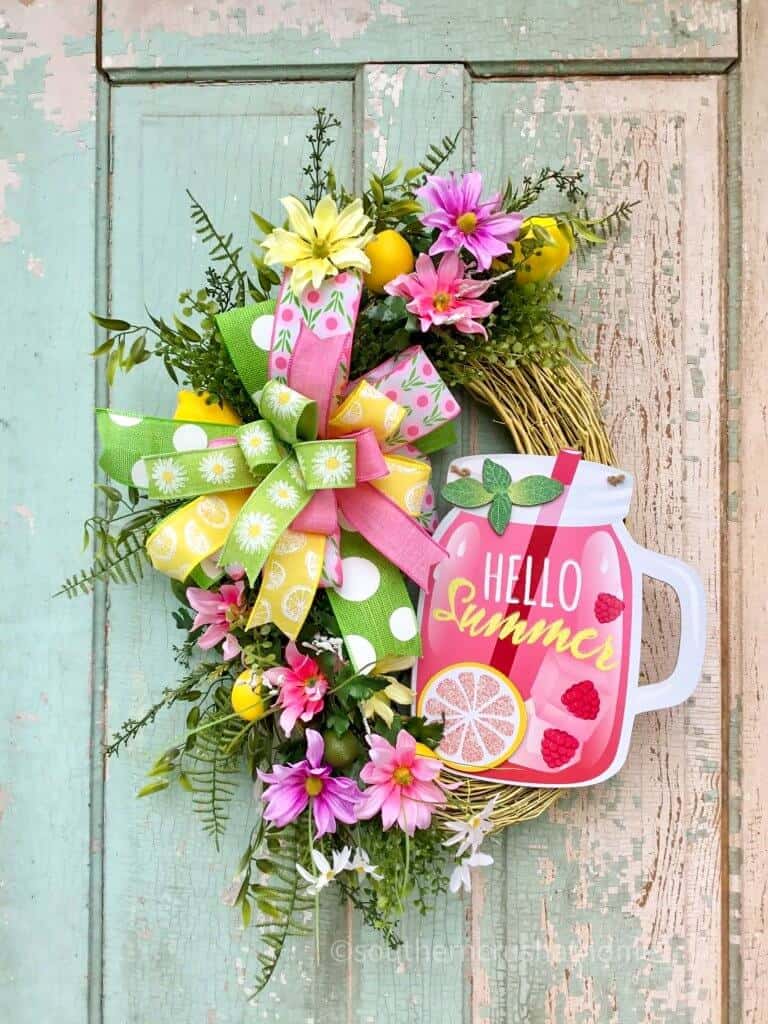 summer lemonade wreath