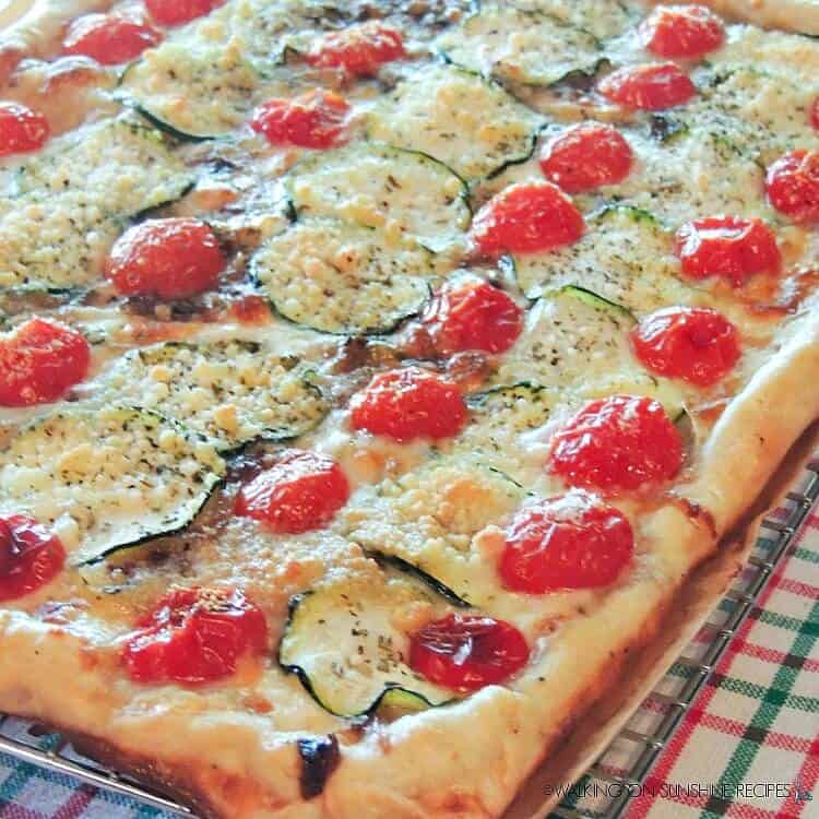 rustic tomato zucchini tart