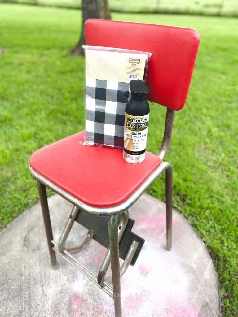 Vintage Step Stool Makeover supplies