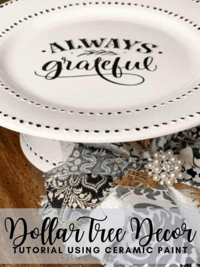 Dollar Tree Decor Using No Bake Ceramic Paint Story