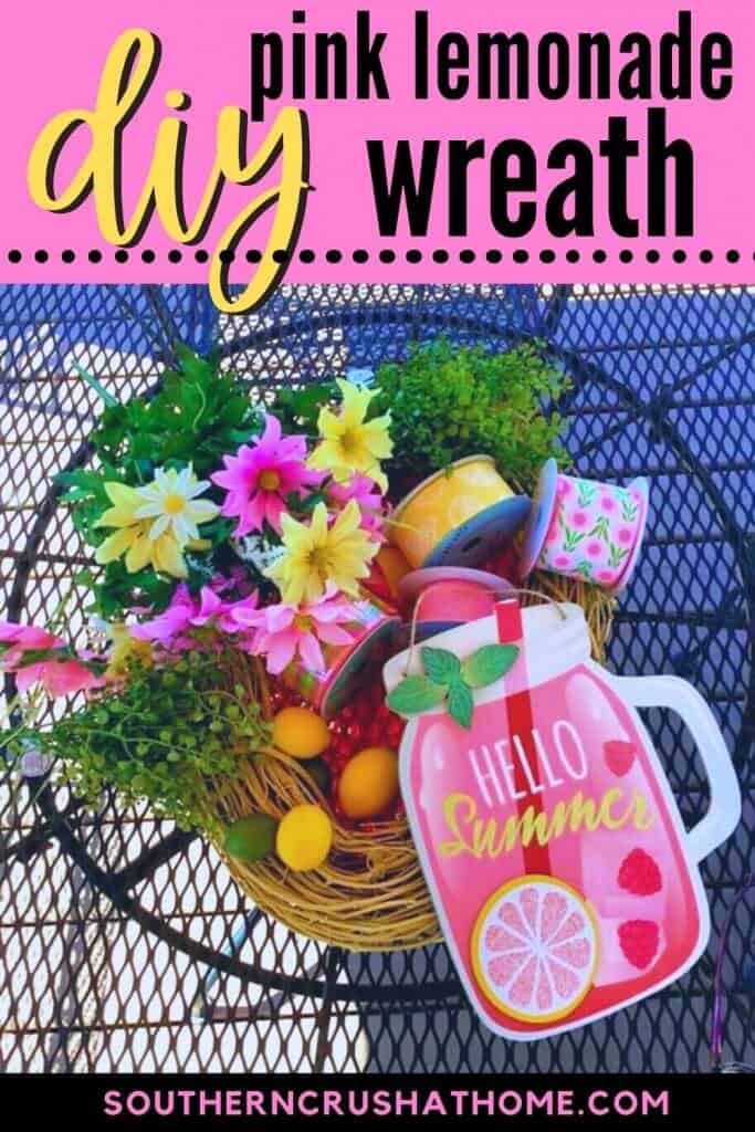 summer lemonade wreath supplies