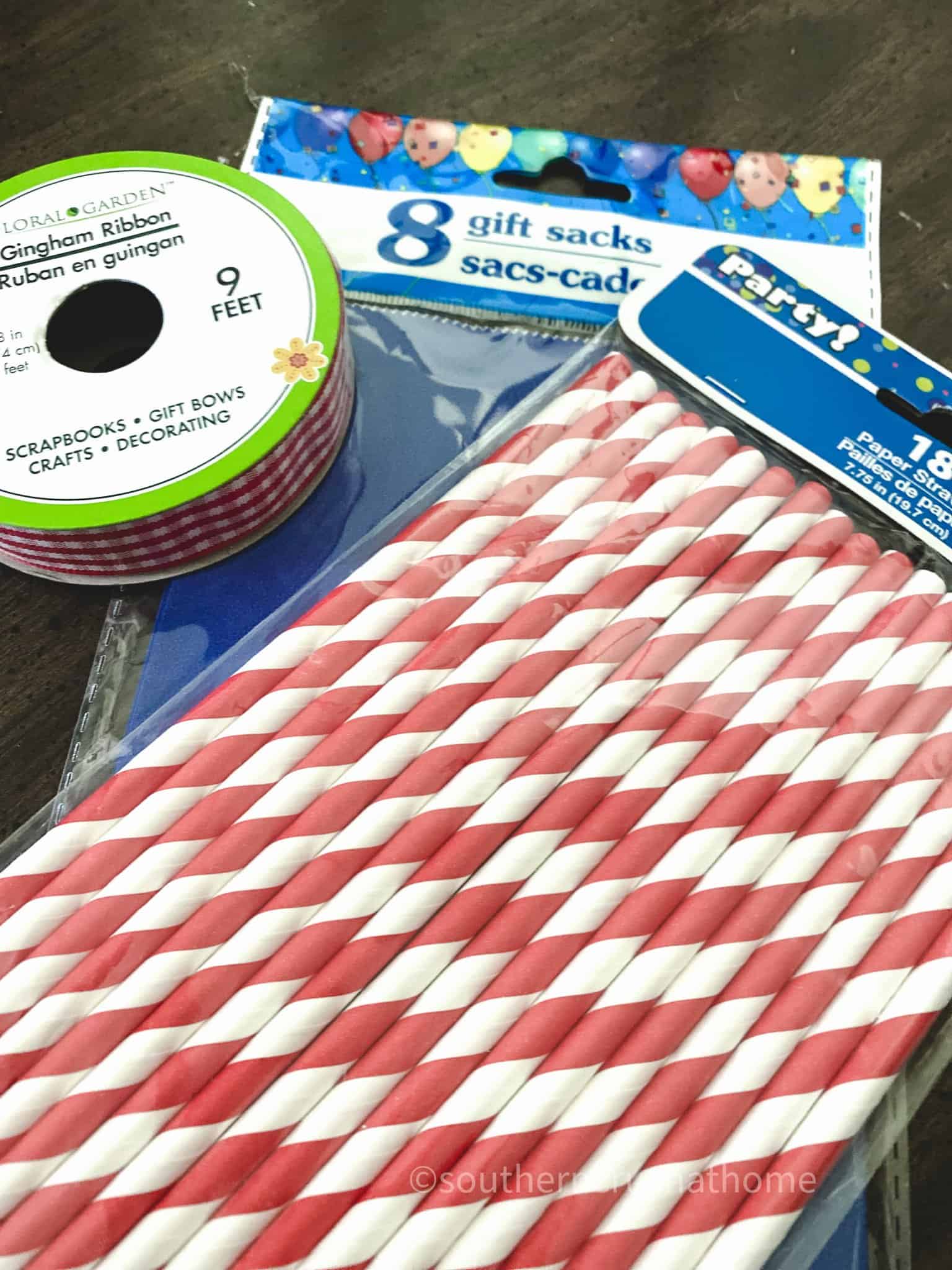 Create A Fun Dollar Tree Gift Bag DIY (Patriotic Bunting)