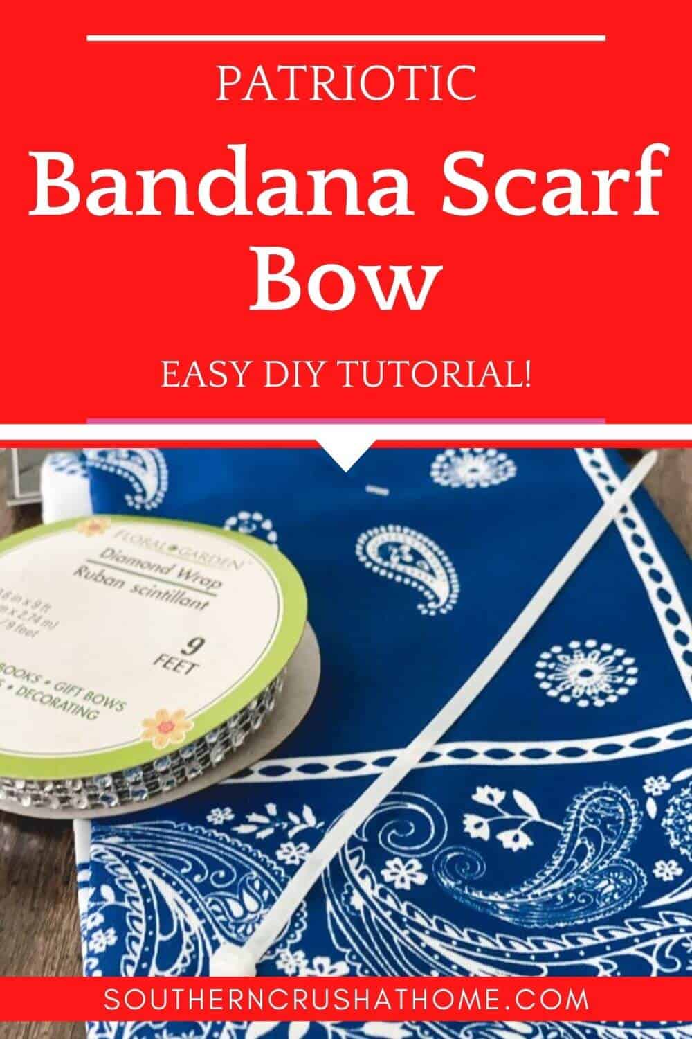 HOW TO MAKE An Easy DIY Bandana Scarf Bow pin image