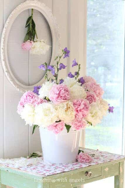 bucket of flowers