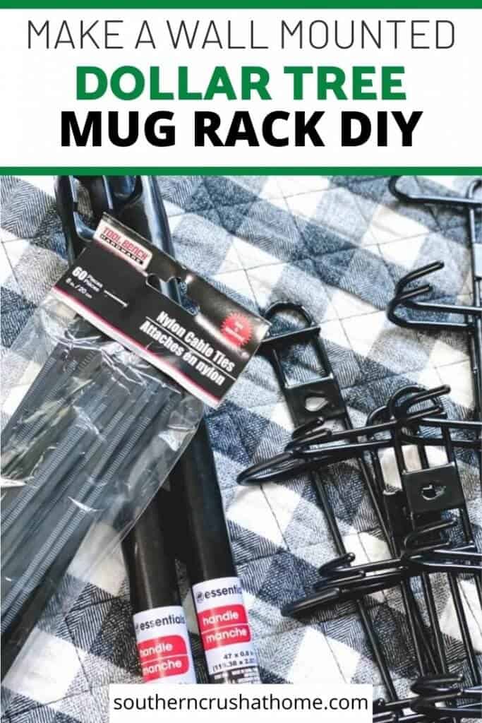 dollar tree mug rack diy pin image